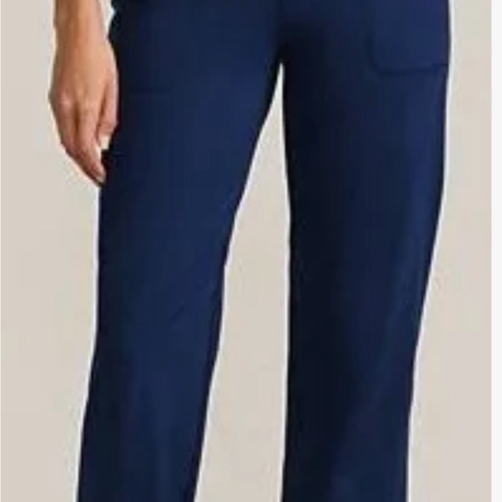 Peck & Peck Navy Wide-Leg Pants